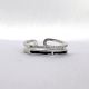 925 Sterling Silver Studded Flexible CZ Ring